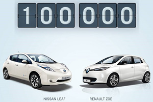 Alianţa Reanult-Nissan a vândut 100.000 de vehicule electrice
