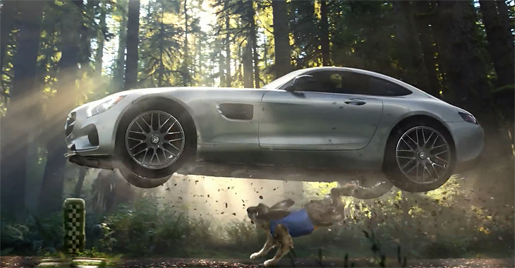 Mercedes-AMG GT reinventează fabula „Broasca ţestoasă şi iepurele” în spotul pentru Super Bowl! (Video)