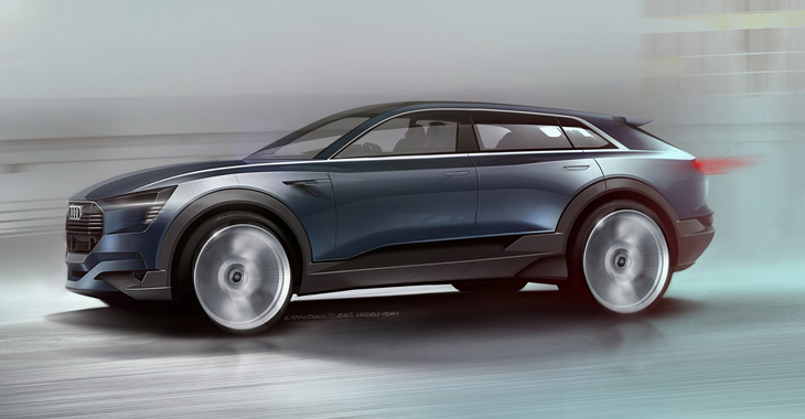 Audi prezintă primele schiţe cu conceptul e-tron quattro – viitorul SUV electric!