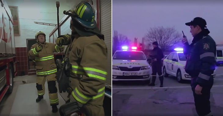 Politia și Pompierii din Moldova acceptă provocarea "Mannequin Challenge"! (Video)