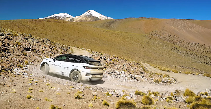 (VIDEO) Volkswagen ID4 a marcat un nou record mondial de altitudine, urcând pe un vulcan din America de Sud