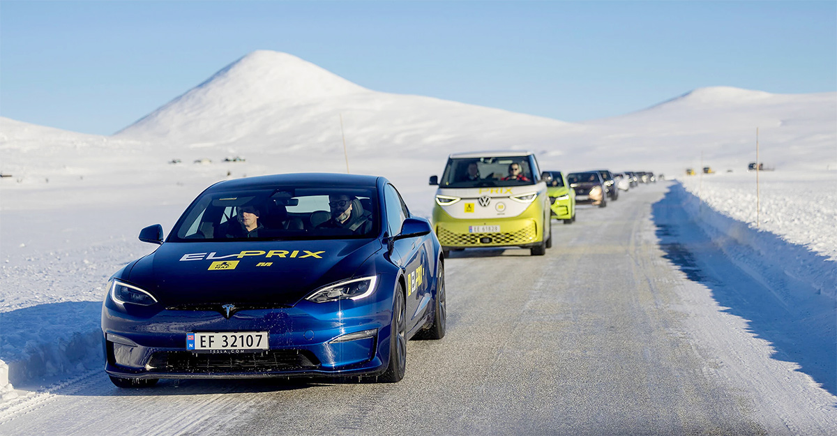 Norvegienii au testat autonomia a 29 de maşini electrice în condiţii de iarnă şi zăpadă, până la epuizarea bateriei
