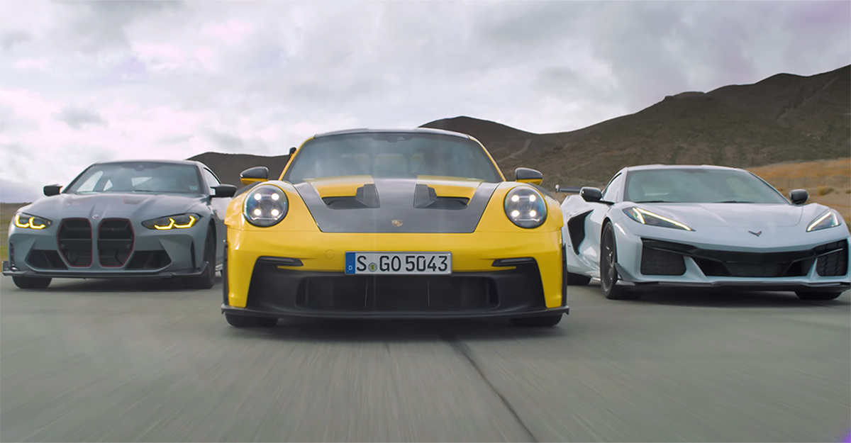 (VIDEO) Trei maşini create pentru performanţa supremă pe circuit, de la BMW, Chevrolet şi Porsche, se întrec la limită, acolo unde le e locul
