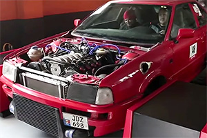 (VIDEO) Cum sună pe un dyno stand din Moldova un Audi S2 quattro cu motor V8 de peste 800 CP