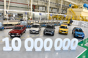Dacia aniversează 10 milioane de automobile produse în întreaga sa istorie, iar distribuţia cifrelor pe perioade e elocventă