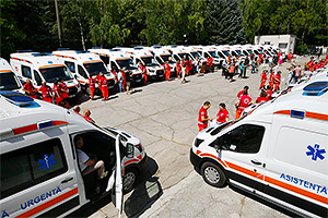 Moldova retrage toate ambulanţele vechi UAZ, iar astăzi au fost repartizate ambulanţe noi Ford Transit