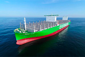 (VIDEO) Noua navă transportatoare de containere MV Ever Alot e cea mai mare din lume şi are un motor diesel în doi timpi, de aproape 100 mii CP
