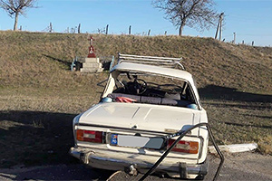 Accident deosebit de grav între o Lada şi un Mercedes Sprinter pe traseul Leuşeni-Chişinău