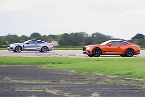 (VIDEO) Duel strâns între un BMW M8, cu motor V8, şi un Bentley Continental GT cu motor W12