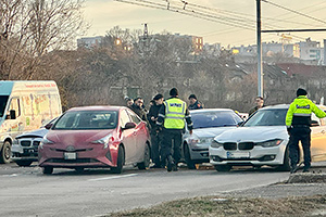 (VIDEO) Accident cu 4 maşini pe viaductul din Chişinău, surprins de o cameră de bord