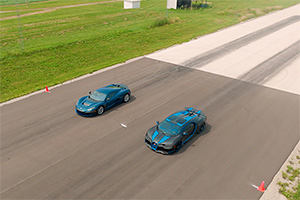 (VIDEO) Trei cele mai puternice maşini din lume, Bugatti Chiron, Rimac Nevera şi Tesla Model S Plaid, se întrec între ele
