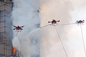 (VIDEO) China avansează în tehnologia dronelor în rol de pompieri, care pot stinge incendii la înălţime sau în zone forestiere