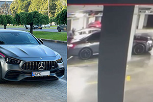 (VIDEO) Cazul cu Mercedes-AMG E63, furat în 30 de secunde din parcarea unui complex locativ din Chişinău, a fost rezolvat în mod neaşteptat