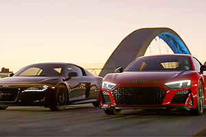 (VIDEO) Audi spune adio lui R8 printr-un omagiu special adus ultimului model V10 şi un ultim tur pe circuit