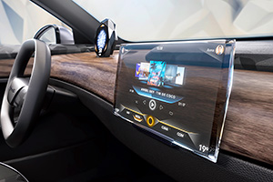 Continental a creat primul display multimedia transparent pentru maşini, încorporat într-o placă de cristal