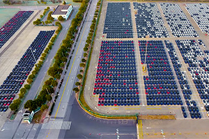 (VIDEO) Cum arată portul din Shanghai, China, cu mii de exemplare Tesla în aşteptare de a fi exportate