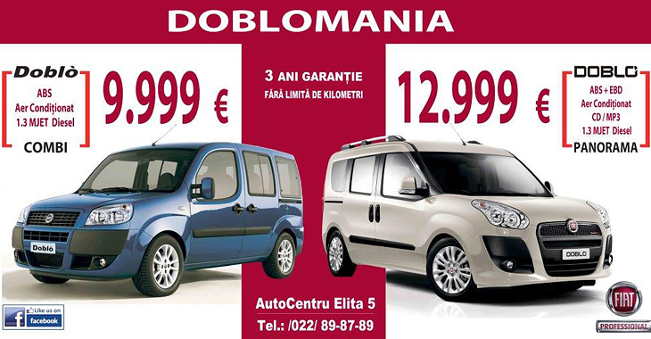 Doblomania – Promoţie FIAT în Moldova, cu preţuri speciale pentru FIAT Doblo