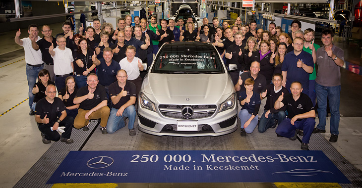 Mercedes-Benz a produs deja 250,000 de vehicule la proaspăta uzină din Ungaria!