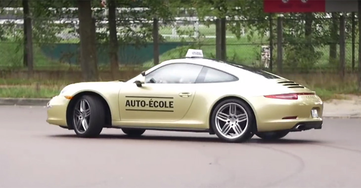Imaginează-ţi să iei permisul pe un Porsche 911! (Video)