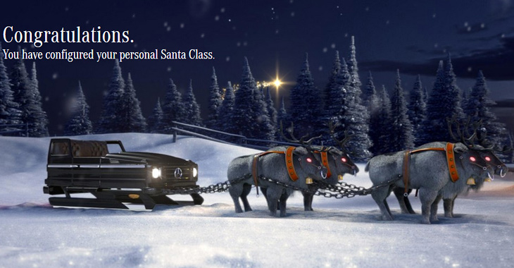 Mercedes-Benz îndeamnă să configurezi sania lui Moş Crăciun!