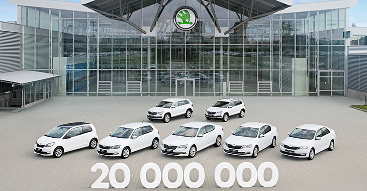 Aniversare grandioasă Skoda: 20 de milioane de automobile produse în istoria mărcii