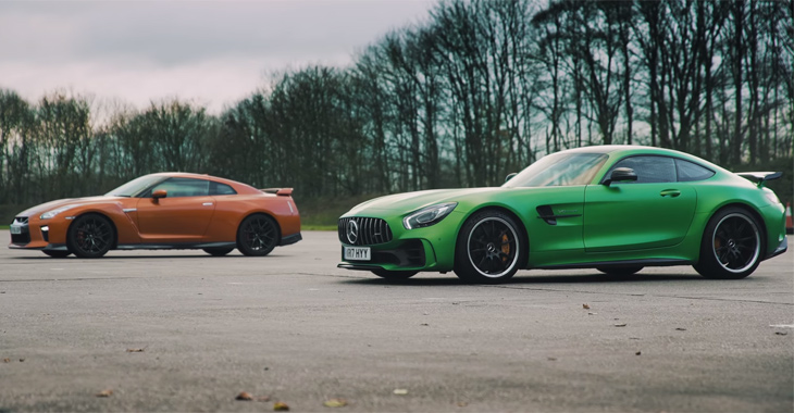Care e mai rapid în drag racing: Mercedes-AMG GT R sau Nissan GT-R? (Video)