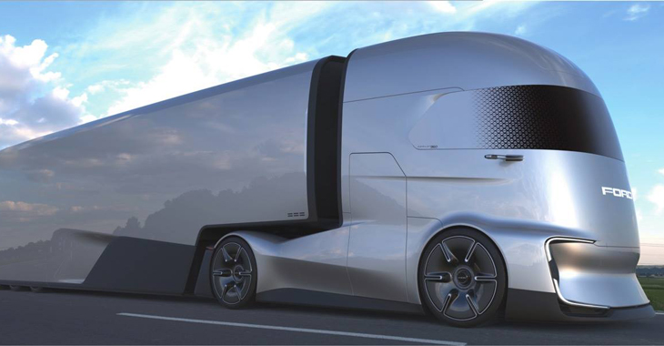 Ford prezintă viitorul rival pentru Tesla Semi - camionul electric F-Vision Future Truck