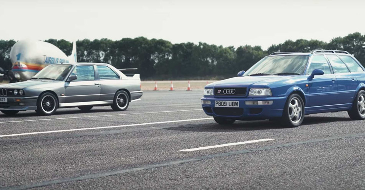 Drag race între două legende: Audi RS2 vs BMW M3!