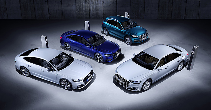 Ofensiva plug-in hibrid de la Audi: noile Q5, A6, A7, A8 cu propulsie hibridă cu încărcare de la priză