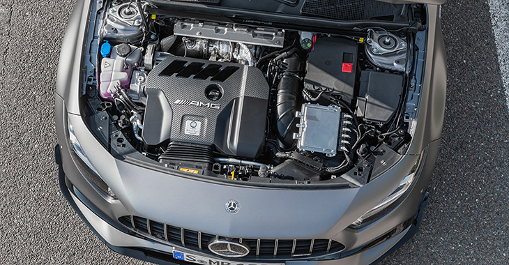 Cel mai puternic motor cu 4 cilindri din lume, instalat sub capota noilor modele compacte Mercedes-AMG 45?
