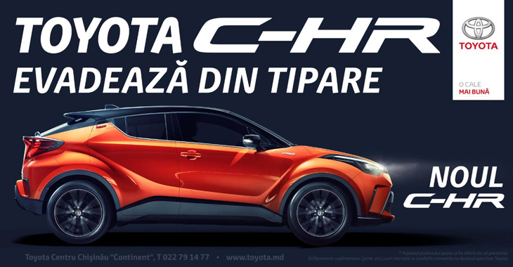 În Moldova au început vânzările noii Toyota C-HR facelift