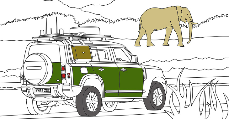 #StămAcasă şi colorăm noul Land Rover Defender cu copiii