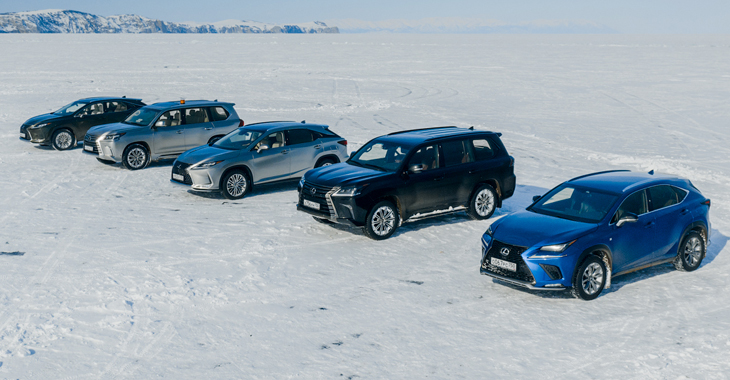 SUV-uri Lexus, Siberia, -60 grade Celsius şi gheaţa lacului Baikal