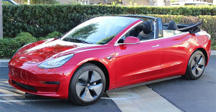 Tesla Model 3, ciopârţită pentru a deveni decapotabilă