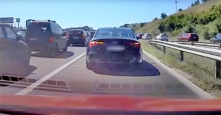 (VIDEO) Instant karma de la maşini de poliţie nemarcate pe autostrăzile din Ungaria