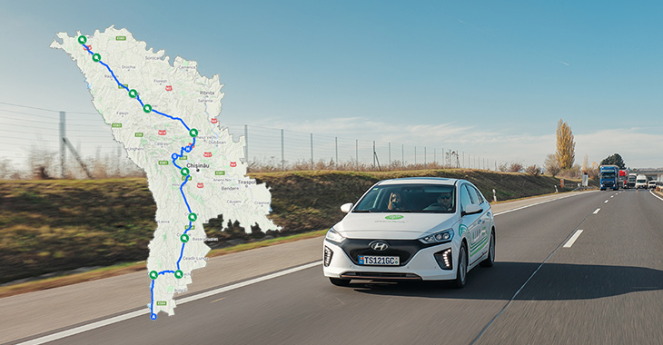 Provocare cu maşini electrice în Moldova: vom putea oare să traversăm ţara de la sud la nord într-o singură zi, fără fast-chargere?