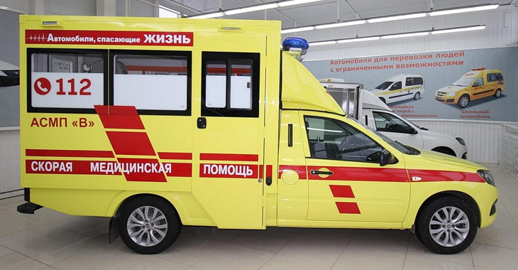 Ajutor medical urgent cu Lada Granta: cel mai accesibil automobil rusesc transformat în ambulanţă