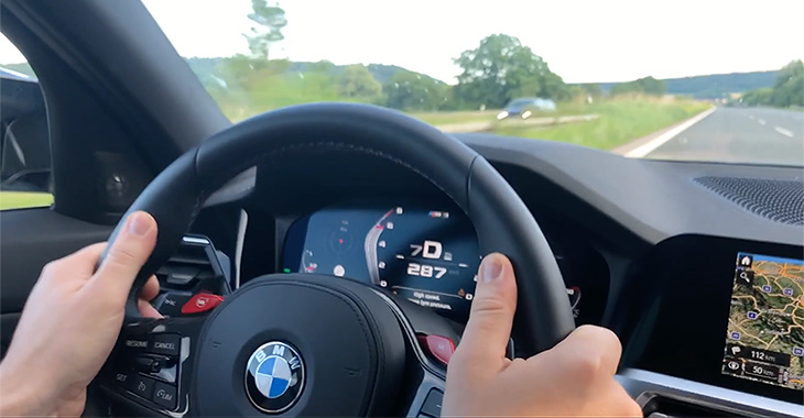 (VIDEO) Noi, moldovenii, am încercat să atingem viteza maximă a lui BMW M3 Competition pe un autobahn din Germania
