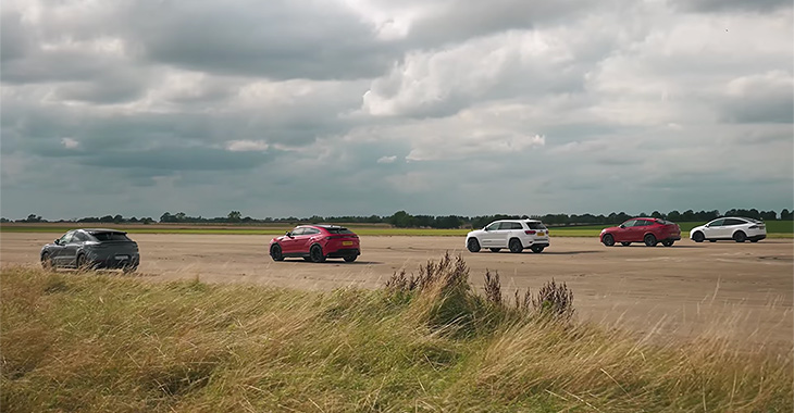 (VIDEO) Duel între 5 cele mai puternice SUV-uri ale BMW, Porsche, Jeep, Lamborghini şi Tesla