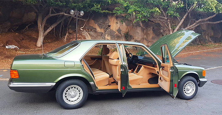 Comoara de pe insula Madeira: un Mercedes S-Class W126, scos la vânzare aici, pare abia ieşit din uzină