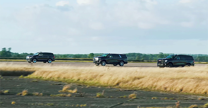 (VIDEO) Duel între trei mari SUV-uri americane: Cadillac Escalade, Lincoln Navigator şi GMC Yukon