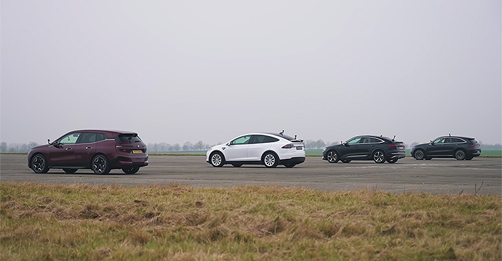 (VIDEO) Duel între 4 SUV-uri electrice de la Audi, BMW, Mercedes şi Tesla