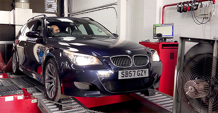 (VIDEO) Câţi cai-putere au mai rămas în motorul V10 al unui BMW M5 E60 după 15 ani de la fabricare