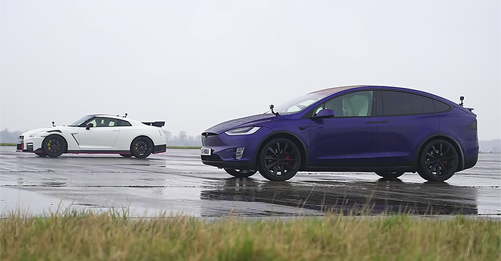 (VIDEO) Ingineria lui Nissan GT-R Nismo învinge eroic o Tesla Model X electrică într-un duel direct