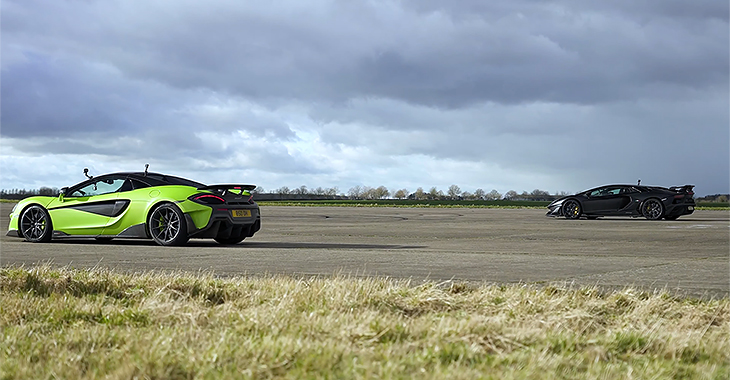 (VIDEO) Cât de aproape e un McLaren cu V8 biturbo cu tracţiune spate faţă de un Lamborghini V12 4x4