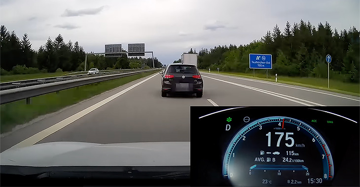 (VIDEO) Cum arată o frânare de urgenţă pe o autostradă din Germania, de la 208 km/h