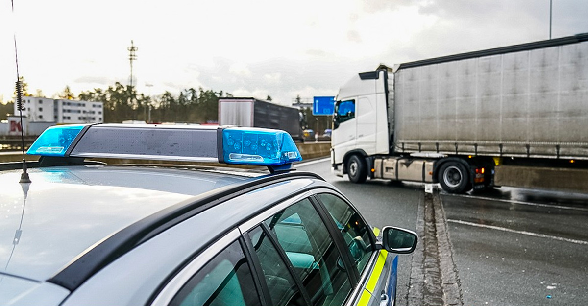 Şofer de camion din Belarus, reţinut de poliţia din Germania după ce a fost surprins conducând beat, pe traiectorii haotice, pe autostradă