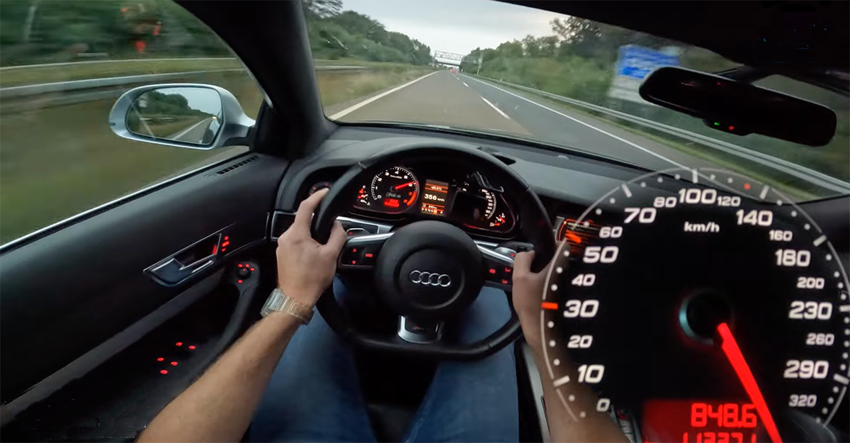 (VIDEO) Un Audi RS6, fabricat acum 14 ani, reuşeşte să atingă 356 km/h pe o autostradă fără limită de viteză din Germania