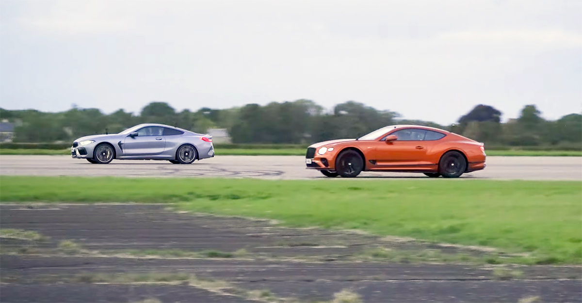 (VIDEO) Duel strâns între un BMW M8, cu motor V8, şi un Bentley Continental GT cu motor W12
