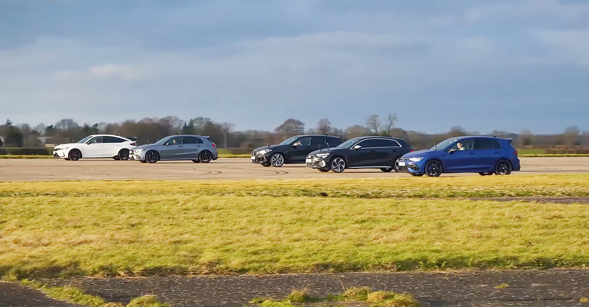(VIDEO) Noua Honda Civic Type-R, cu tracţiune faţă şi cutie manuală, pusă la încercare alături 4 modele germane cu tracţiune integrală